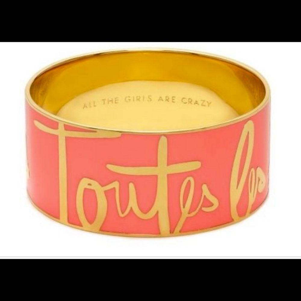 Kate spade Thick gold and neon bangle